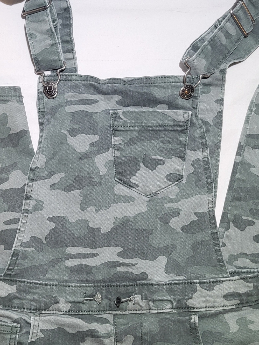 Cat & Jack Girls Green Camo Overalls
